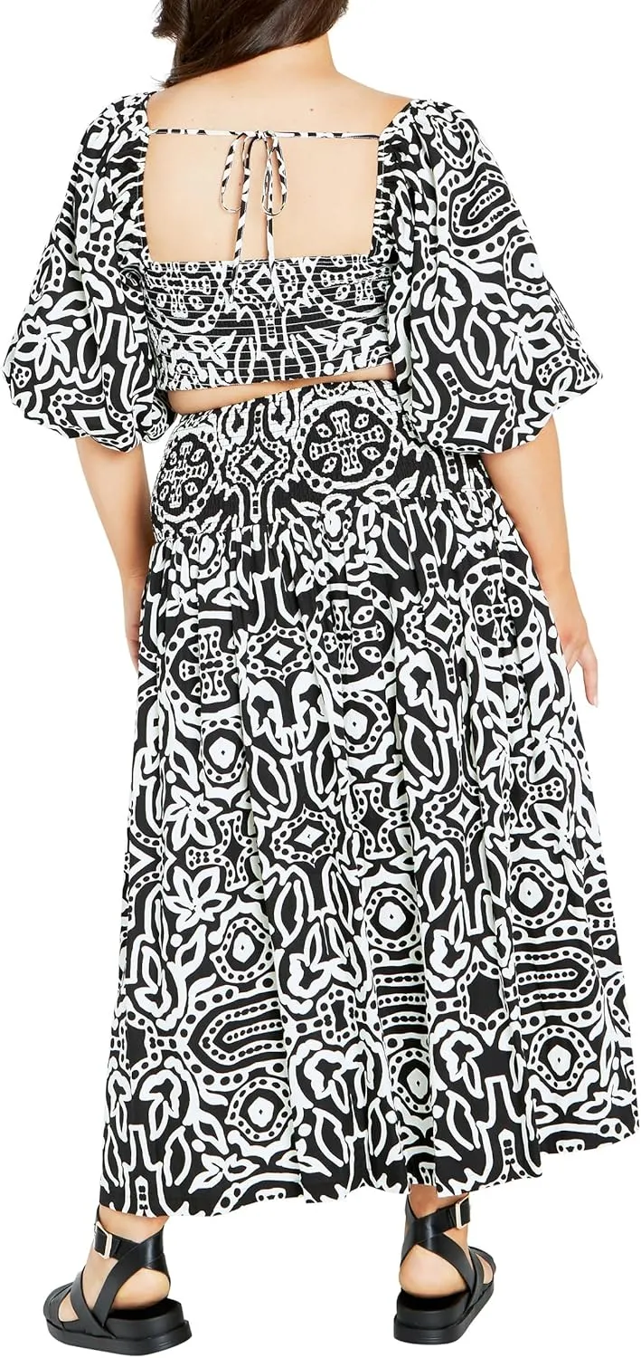 City Chic Women's Plus Size Amari A Line Maxi Skirt