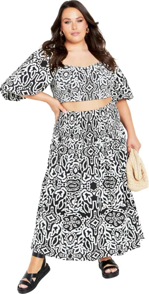 City Chic Women's Plus Size Amari A Line Maxi Skirt