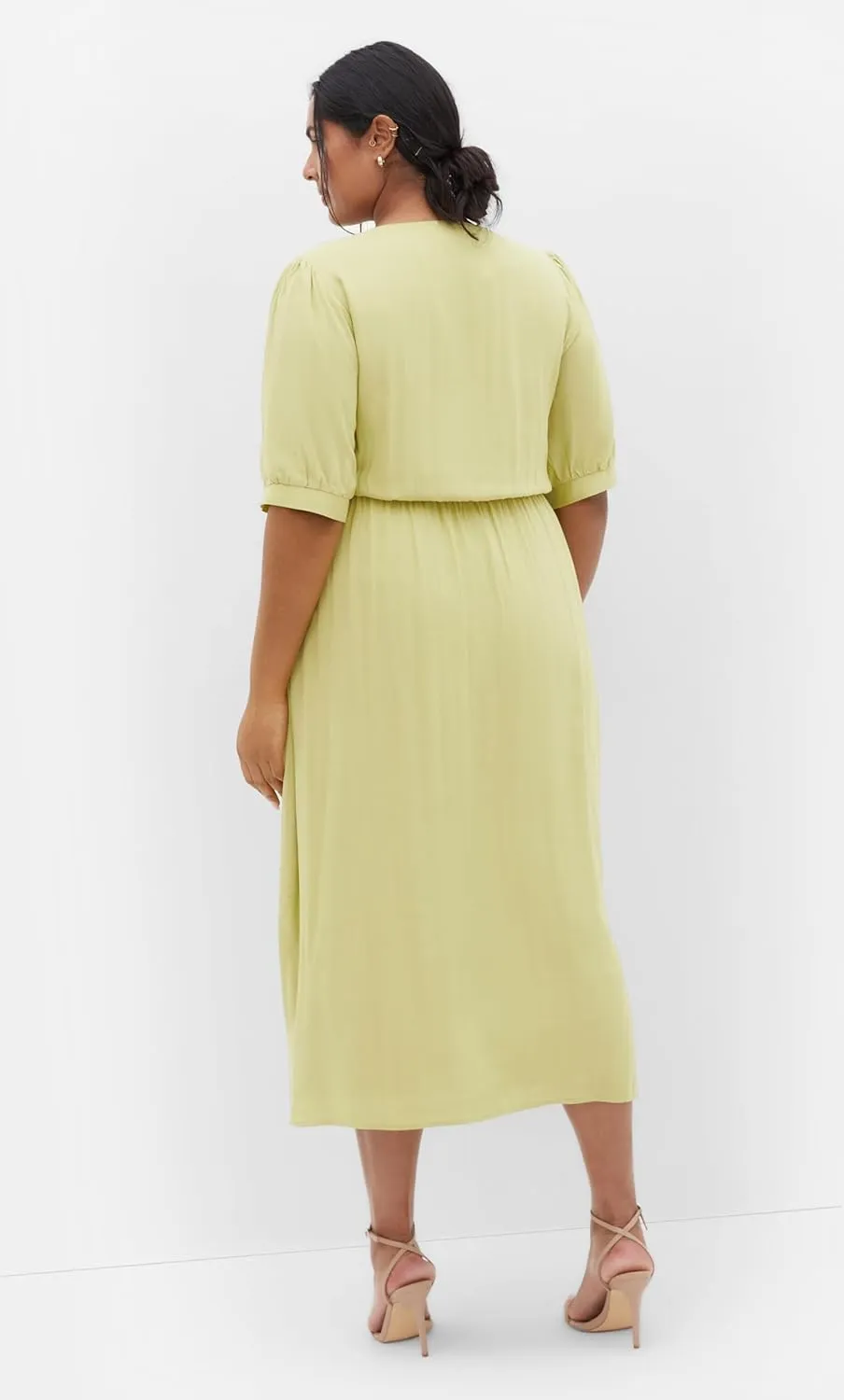 City Chic Women's Plus Size Dress - Charli Button Midi