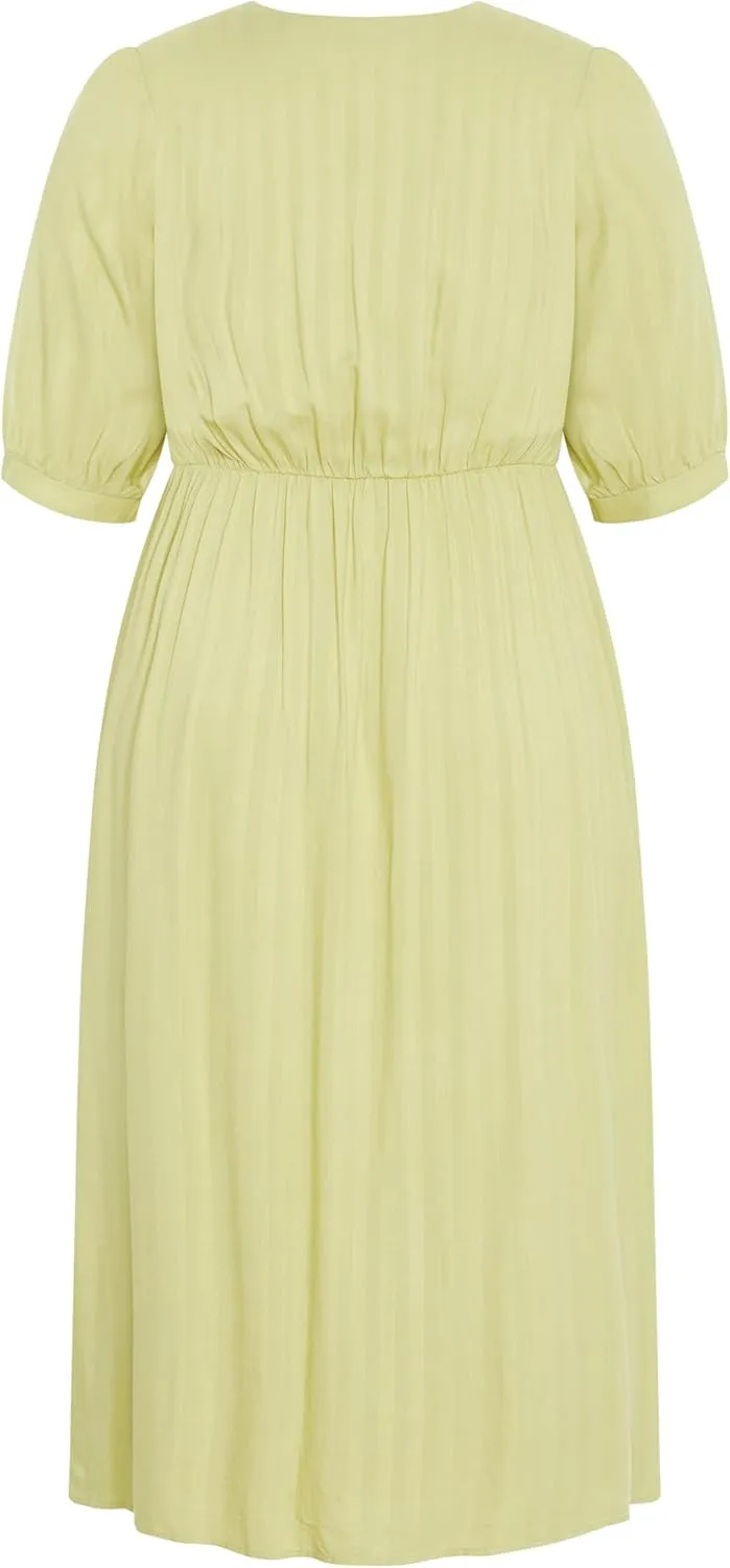City Chic Women's Plus Size Dress - Charli Button Midi