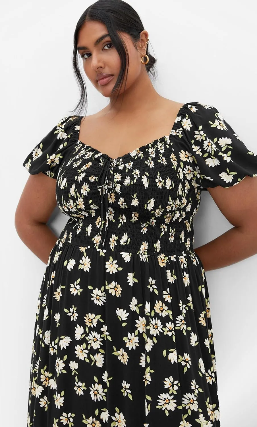 City Chic Women's Plus Size Dress - Emie Shirred Midi