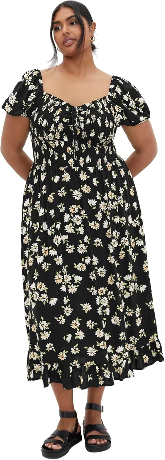 City Chic Women's Plus Size Dress - Emie Shirred Midi