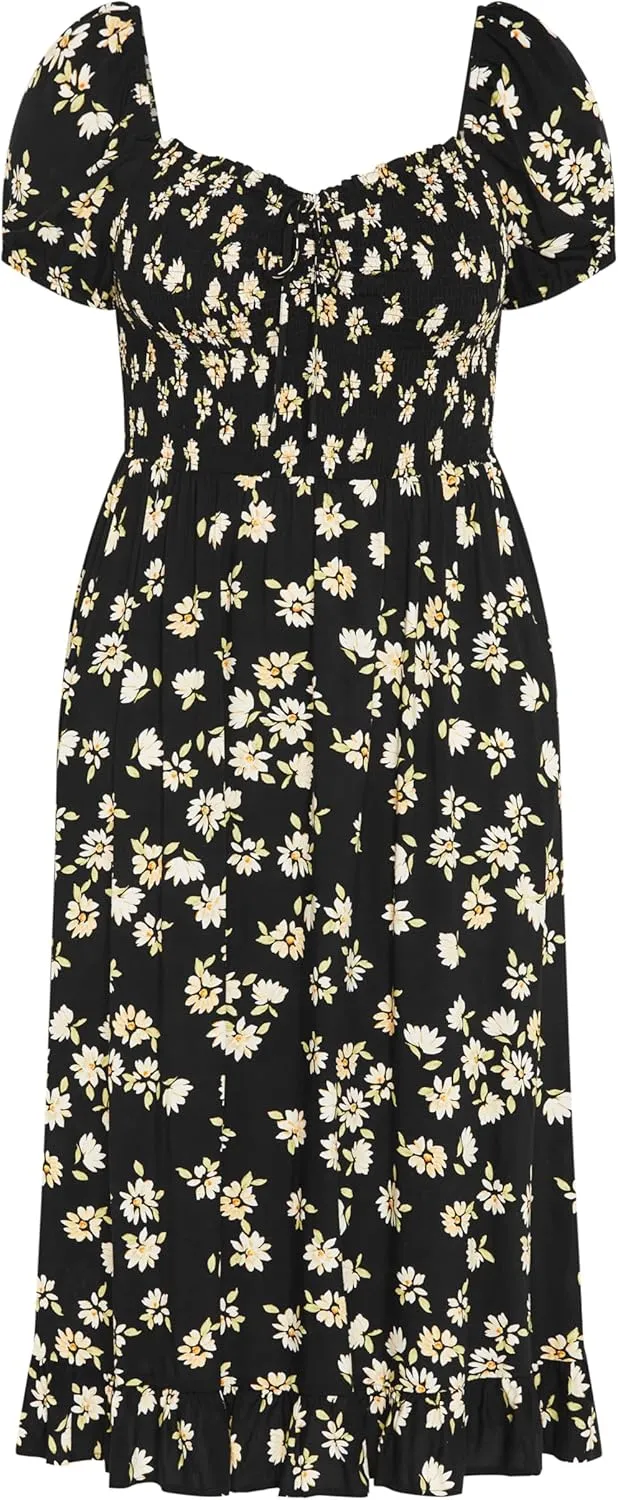 City Chic Women's Plus Size Dress - Emie Shirred Midi