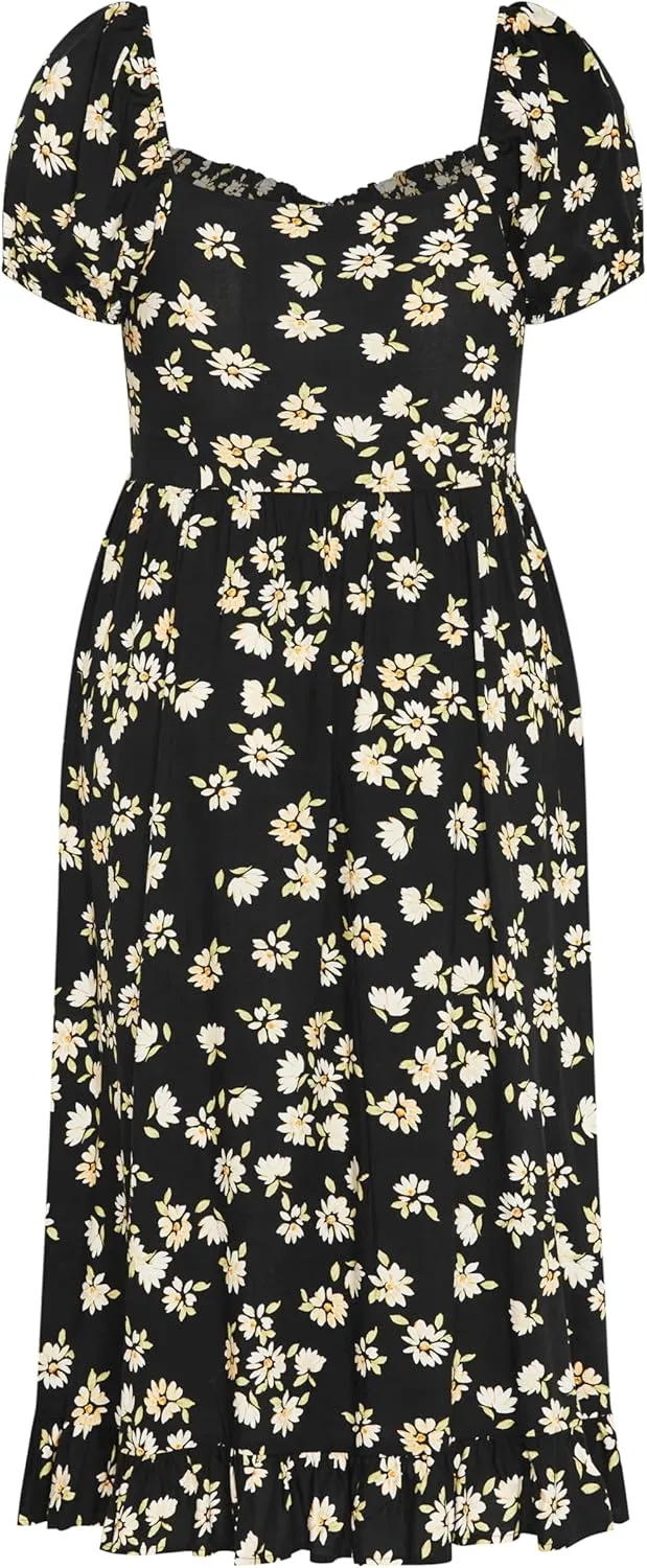 City Chic Women's Plus Size Dress - Emie Shirred Midi