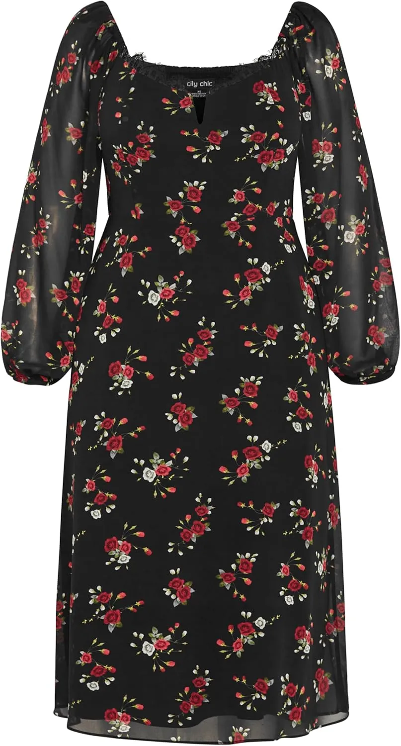 City Chic Women's Plus Size Dress-Orla Print