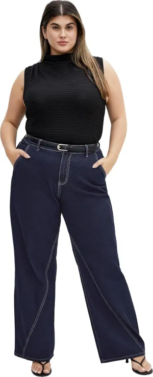 City Chic Women's Plus Size Harley Kyla Wide Leg Jean