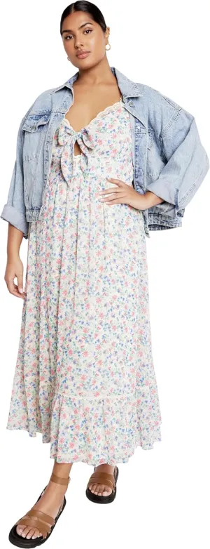 City Chic Women's Plus Size Lidia Print Dress, Delicate Ditsy, 24