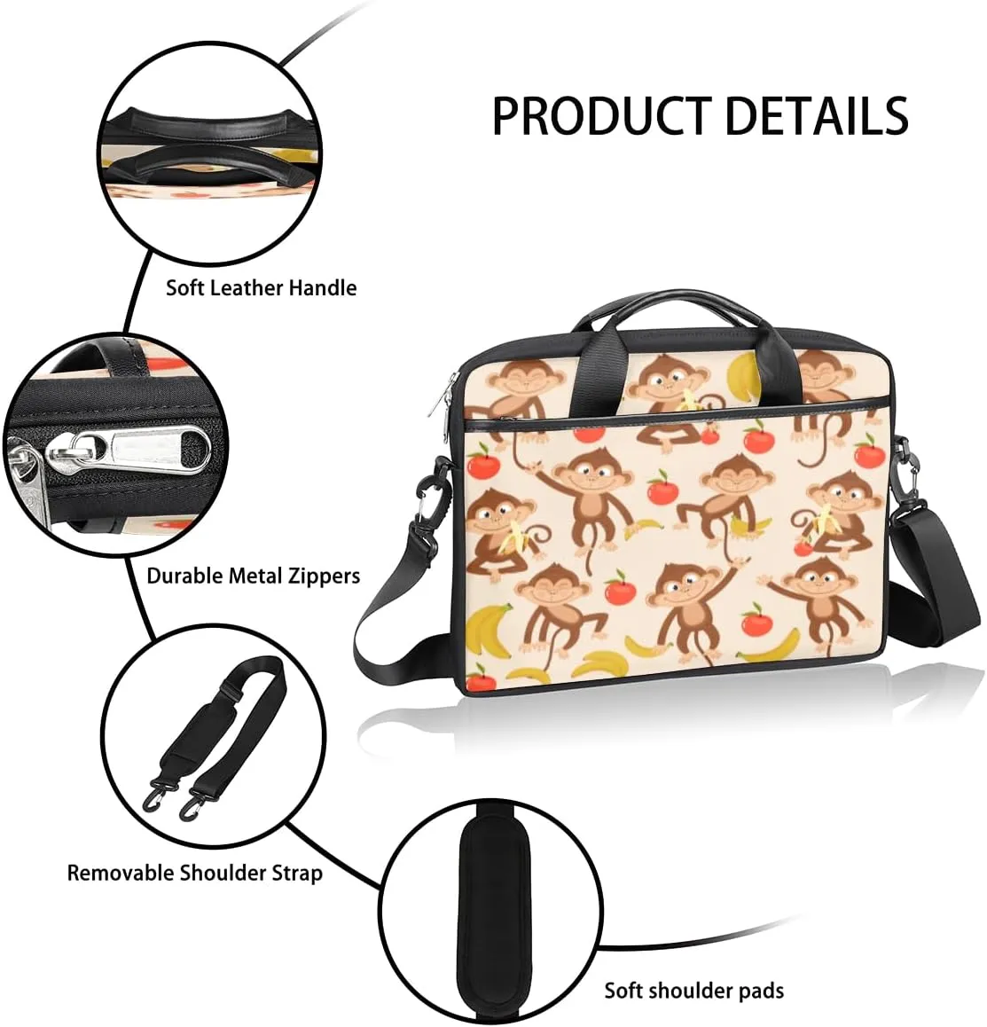 Classic Japan Scenery Design Laptop Shoulder Bag for Tablet Computer Notebook Sleeve Messenger Carrying Case Briefcase Tote