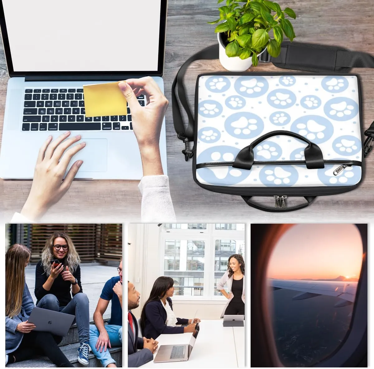 Classic Japan Scenery Design Laptop Shoulder Bag for Tablet Computer Notebook Sleeve Messenger Carrying Case Briefcase Tote