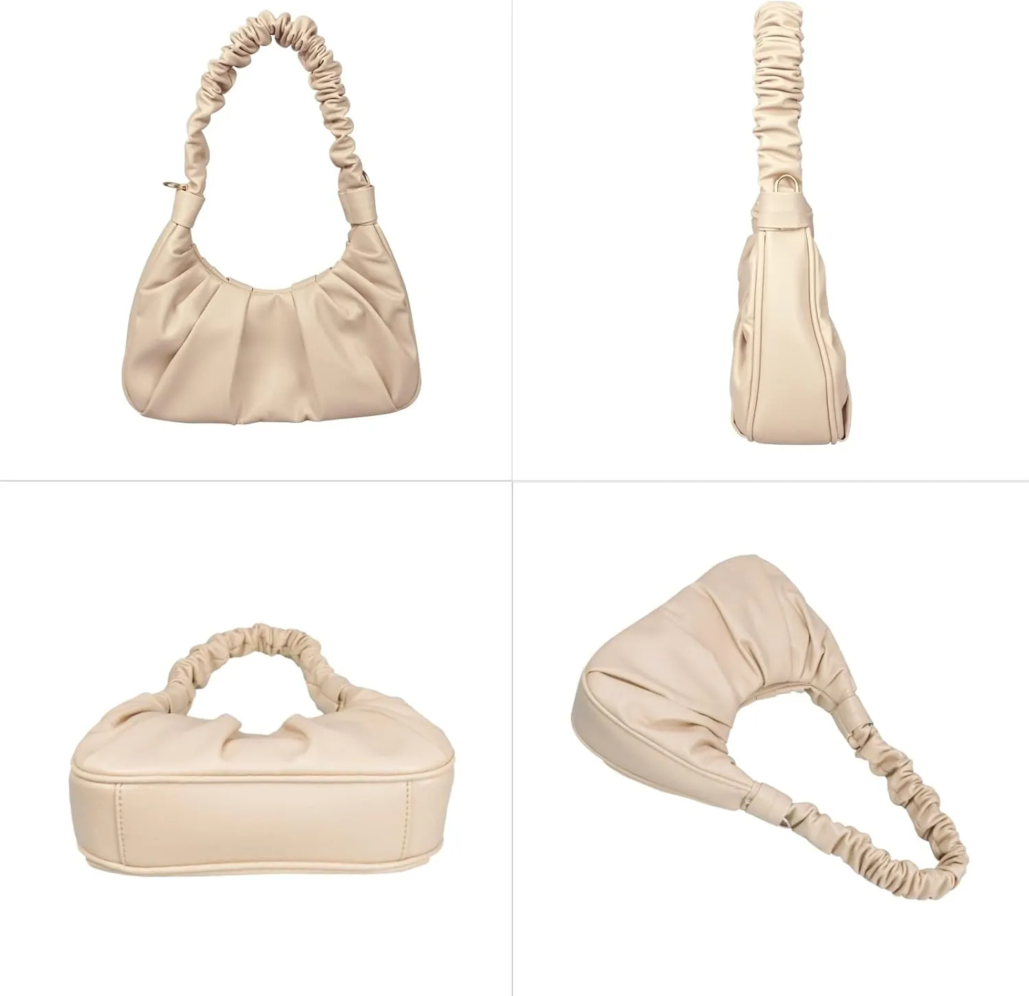 Classic Shoulder Bags for Women Cute Hobo Tote Mini Leather Handbag Clutch Purse Lightweight