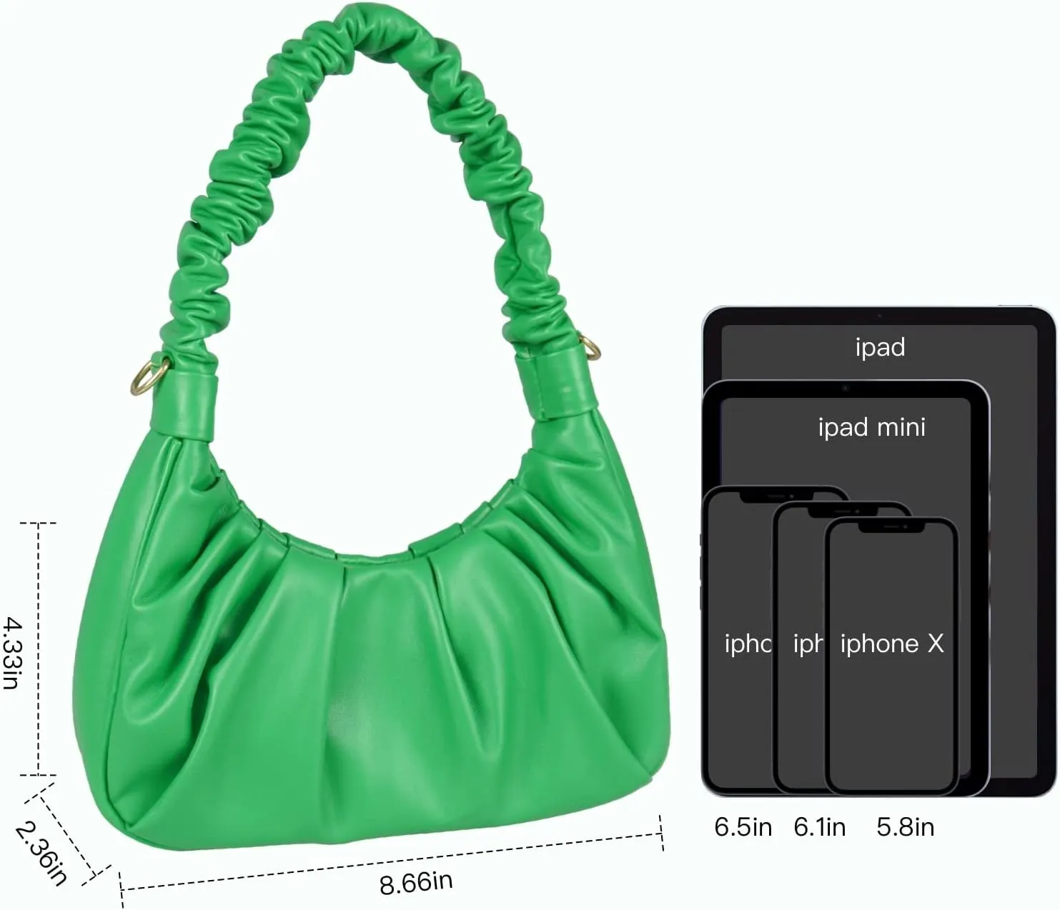 Classic Shoulder Bags for Women Cute Hobo Tote Mini Leather Handbag Clutch Purse Lightweight