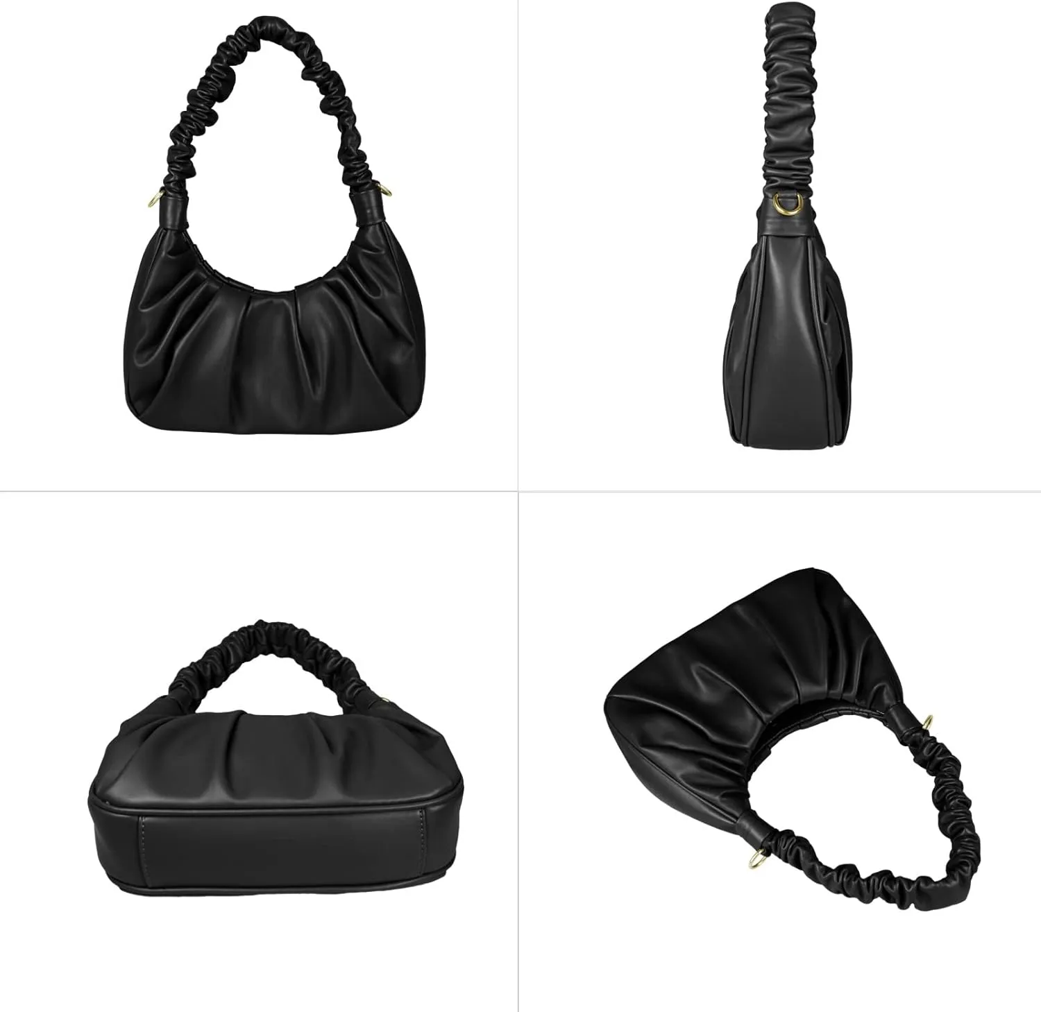 Classic Shoulder Bags for Women Cute Hobo Tote Mini Leather Handbag Clutch Purse Lightweight