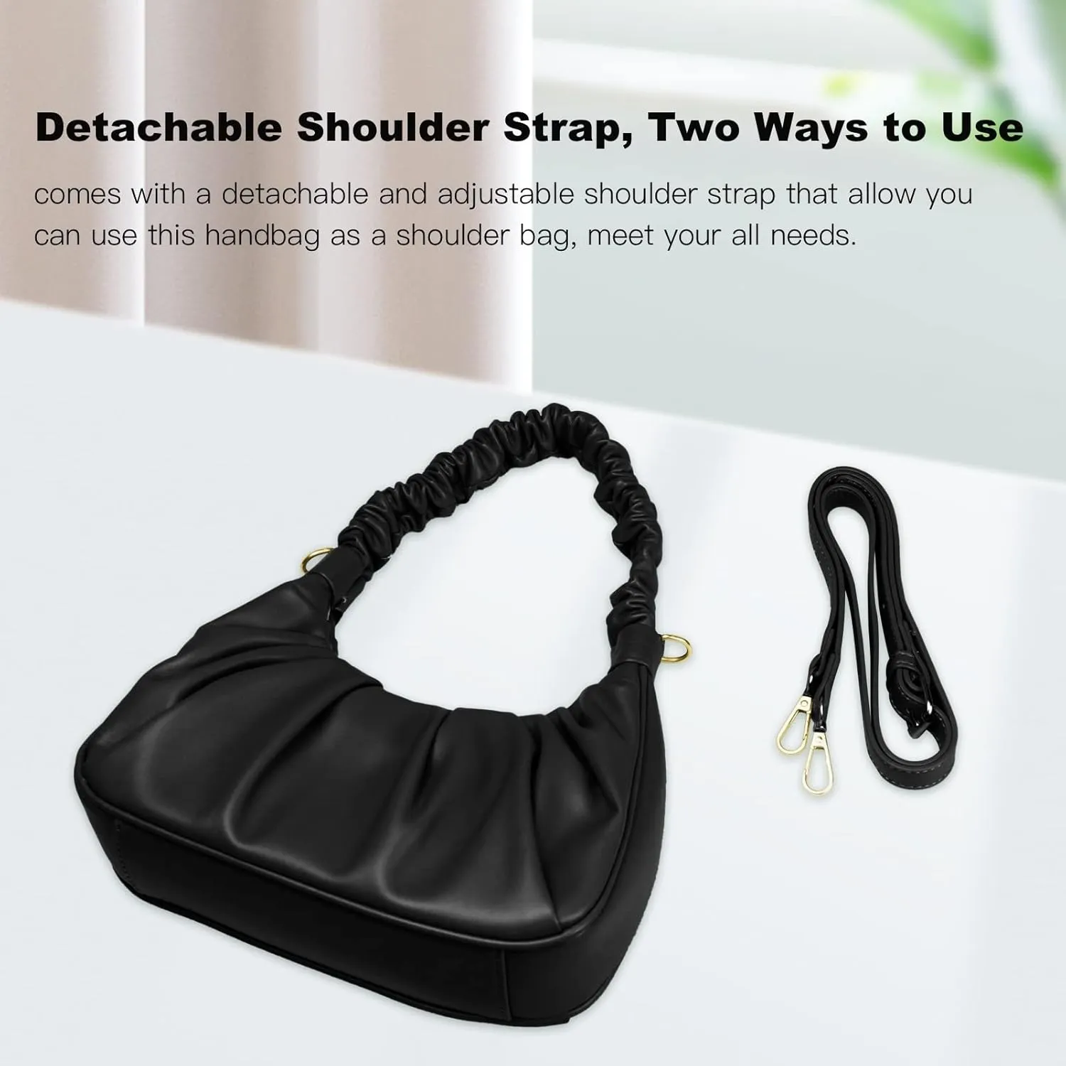 Classic Shoulder Bags for Women Cute Hobo Tote Mini Leather Handbag Clutch Purse Lightweight
