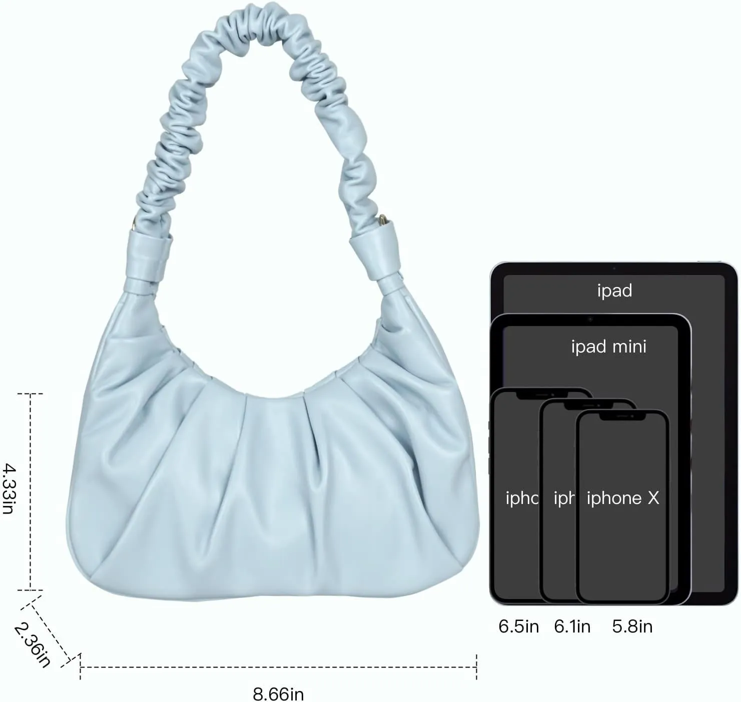Classic Shoulder Bags for Women Cute Hobo Tote Mini Leather Handbag Clutch Purse Lightweight