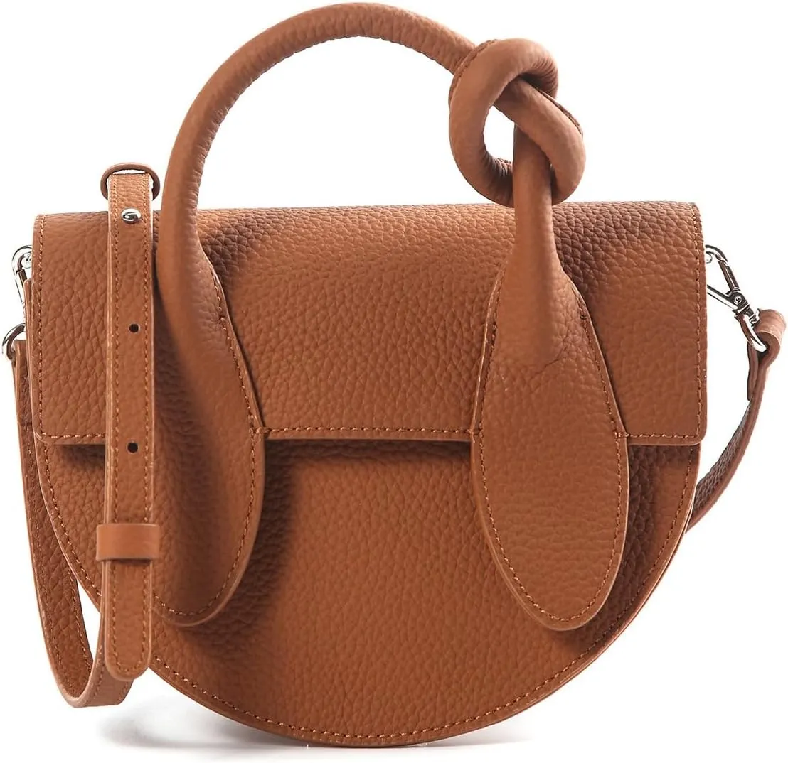 Classic Waterproof Leather Shoulder Bags, Fashion Saddle Bag Purses,Designer lightweight Underarm Bag for Women