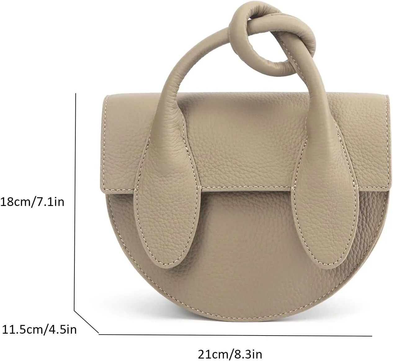 Classic Waterproof Leather Shoulder Bags, Fashion Saddle Bag Purses,Designer lightweight Underarm Bag for Women