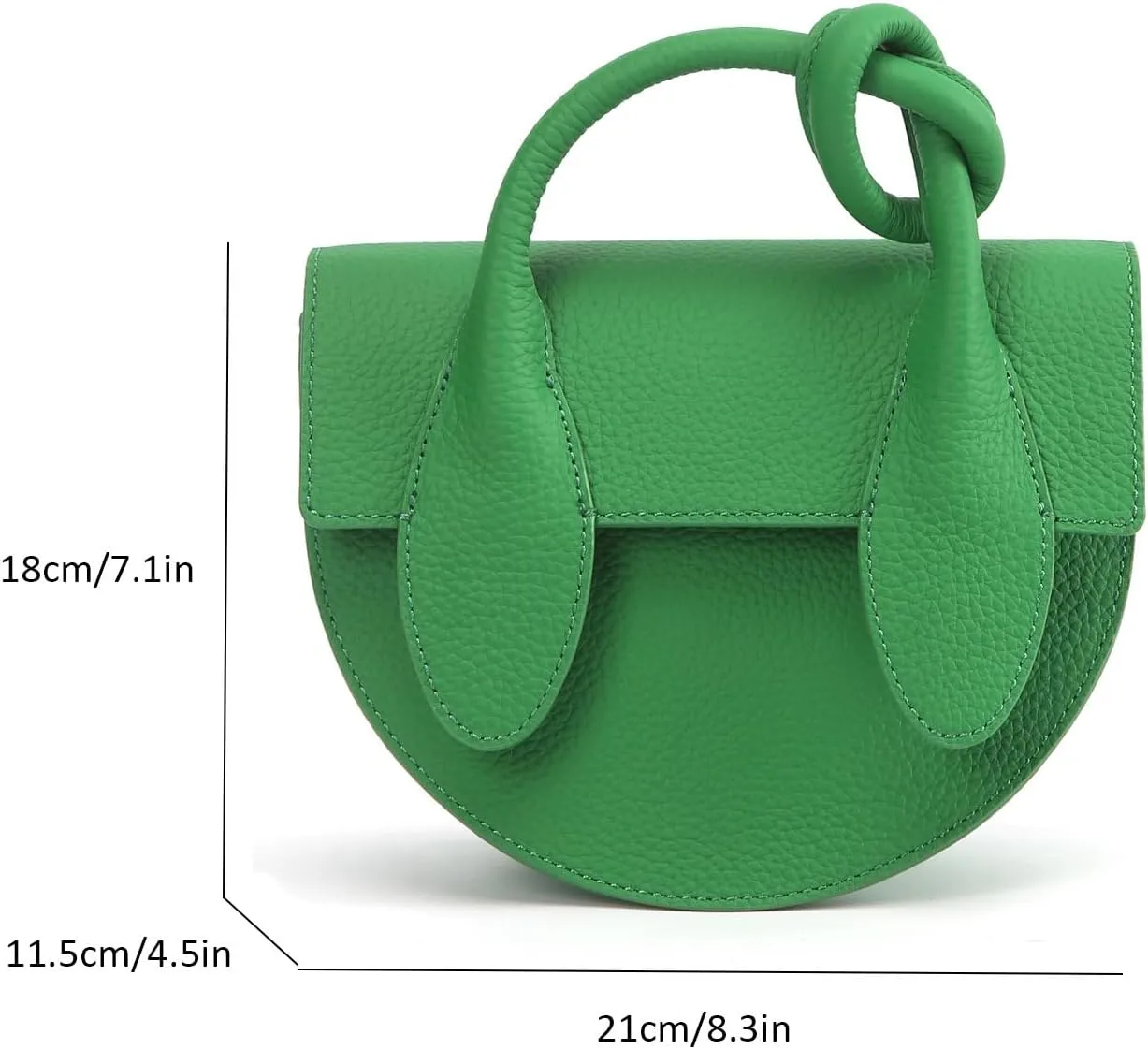 Classic Waterproof Leather Shoulder Bags, Fashion Saddle Bag Purses,Designer lightweight Underarm Bag for Women