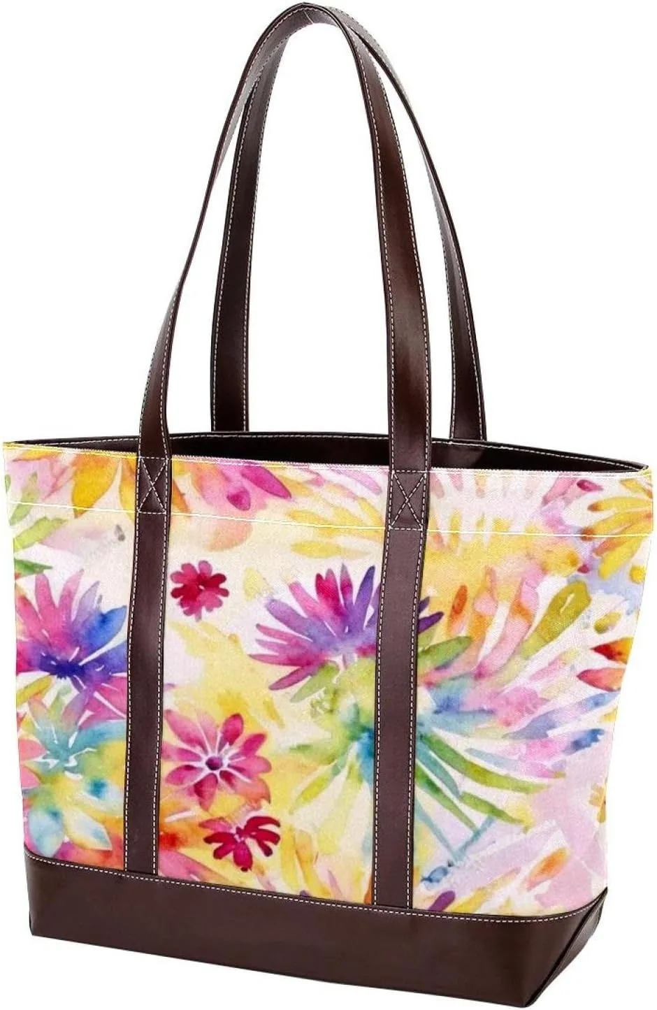 Colorful Tie Dyeing-4 Tote Bags Durable Leather Canvas Purses and Handbags for Women Top Handle Shoulder Satchel Hobo Bags