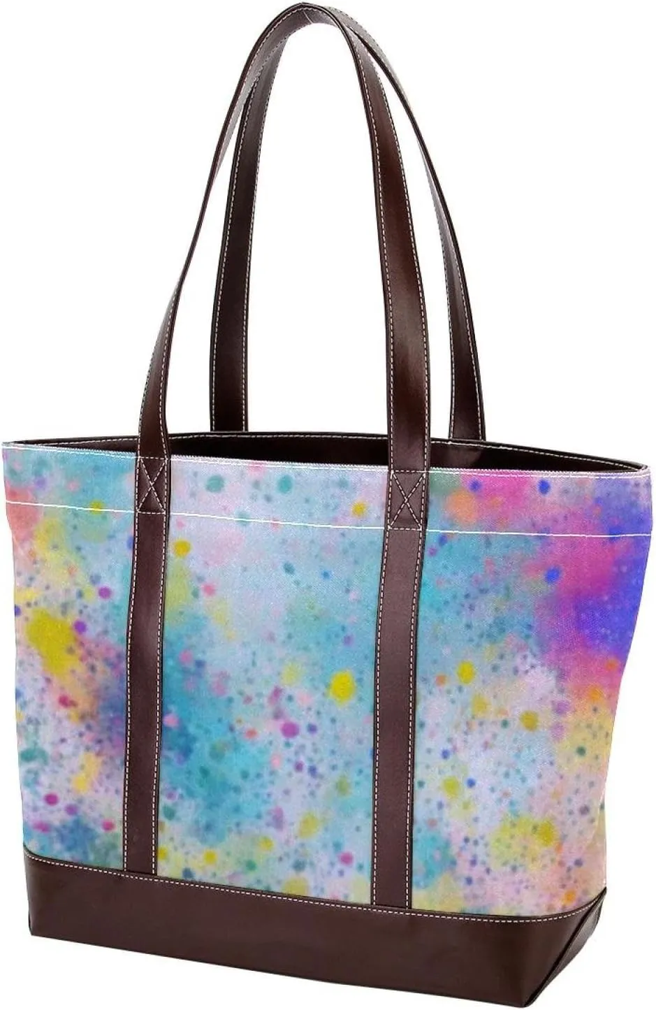 Colorful Tie Dyeing-43 Tote Bags Durable Leather Canvas Purses and Handbags for Women Top Handle Shoulder Satchel Hobo Bags