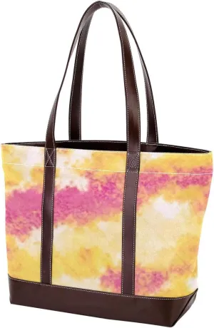 Colorful Tie Dyeing-61 Tote Bags Durable Leather Canvas Purses and Handbags for Women Top Handle Shoulder Satchel Hobo Bags
