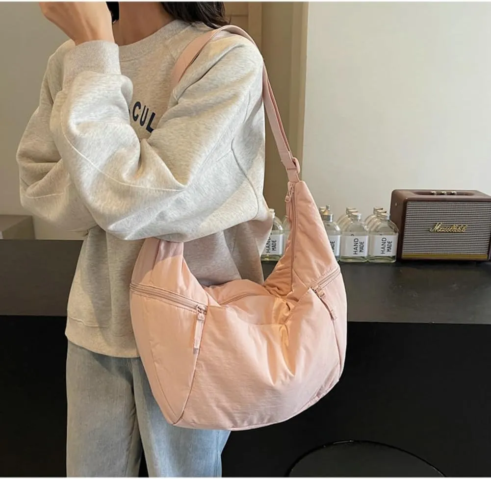 corduroy Crossbody Bag for Women Lightweight Underarm Shoulder Purse Trendy Crescent Sling Hobo Bags Cute Tote Handbag 2025
