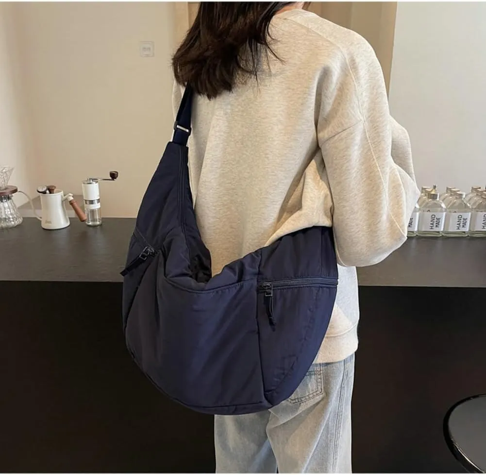 corduroy Crossbody Bag for Women Lightweight Underarm Shoulder Purse Trendy Crescent Sling Hobo Bags Cute Tote Handbag 2025