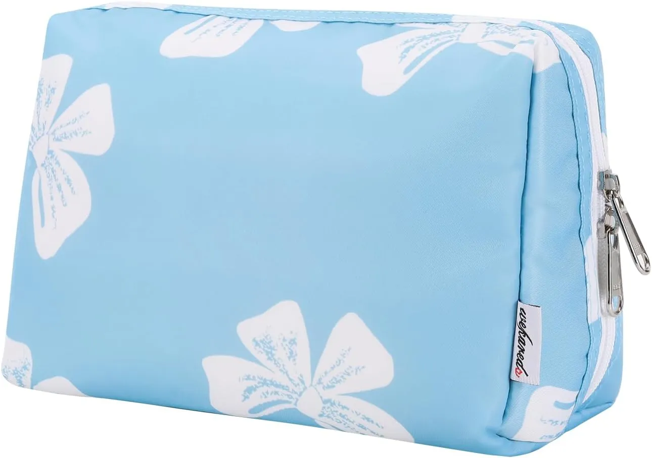 Cosmetic Bag for Women Reliable Makeup Bag Roomy and Portable, Versatile Purse Travel Toiletry Bag, Accessories Organizer Storage SBS Zipper Pouch for Women Girls and Moms Gifts (Blue)