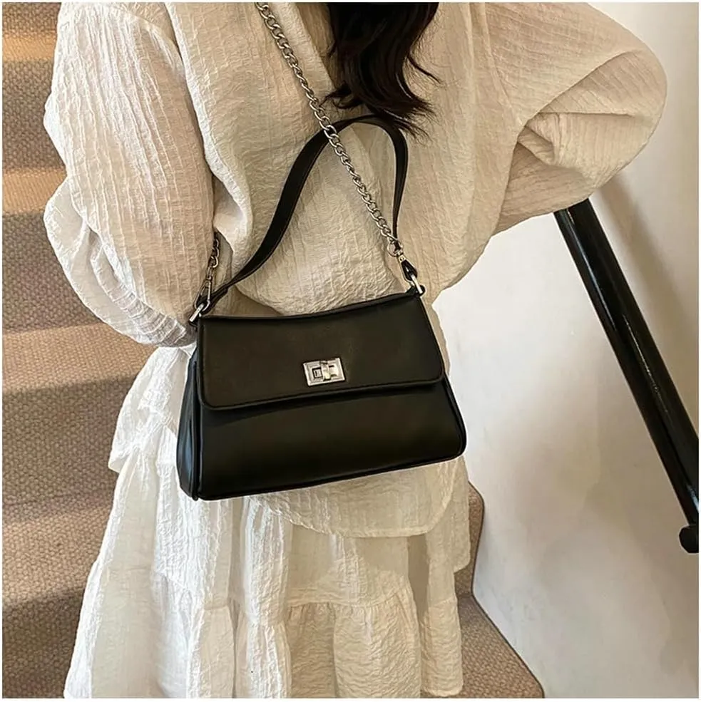 Crescent Hobo Bags Women Trendy PU Leather Underarm Shoulder Bag Cute Crossbody Purse Summer Red Purse Tote Handbag