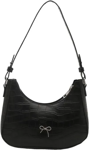 Crescent Shoulder Bags for Women,Small Hobo Tote Handbag,Crescent Bag,Clutch Purse Underarm Bag with Zipper Closure