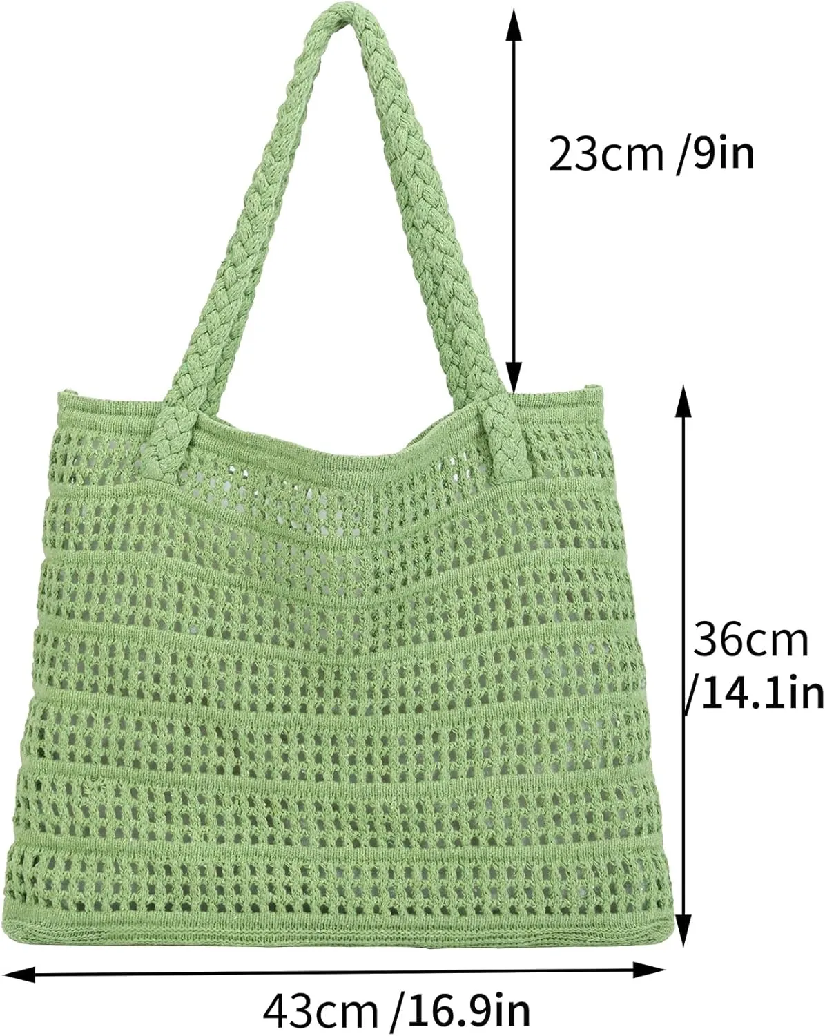 Crochet Bags for Women Summer Beach Tote Bag Large Capacity Shoulder Bag Aesthetic Hobo Bag Knit Bag Hippie Bag