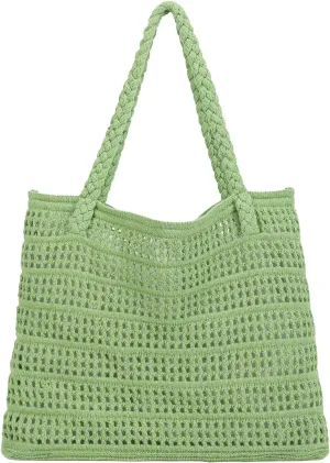 Crochet Bags for Women Summer Beach Tote Bag Large Capacity Shoulder Bag Aesthetic Hobo Bag Knit Bag Hippie Bag