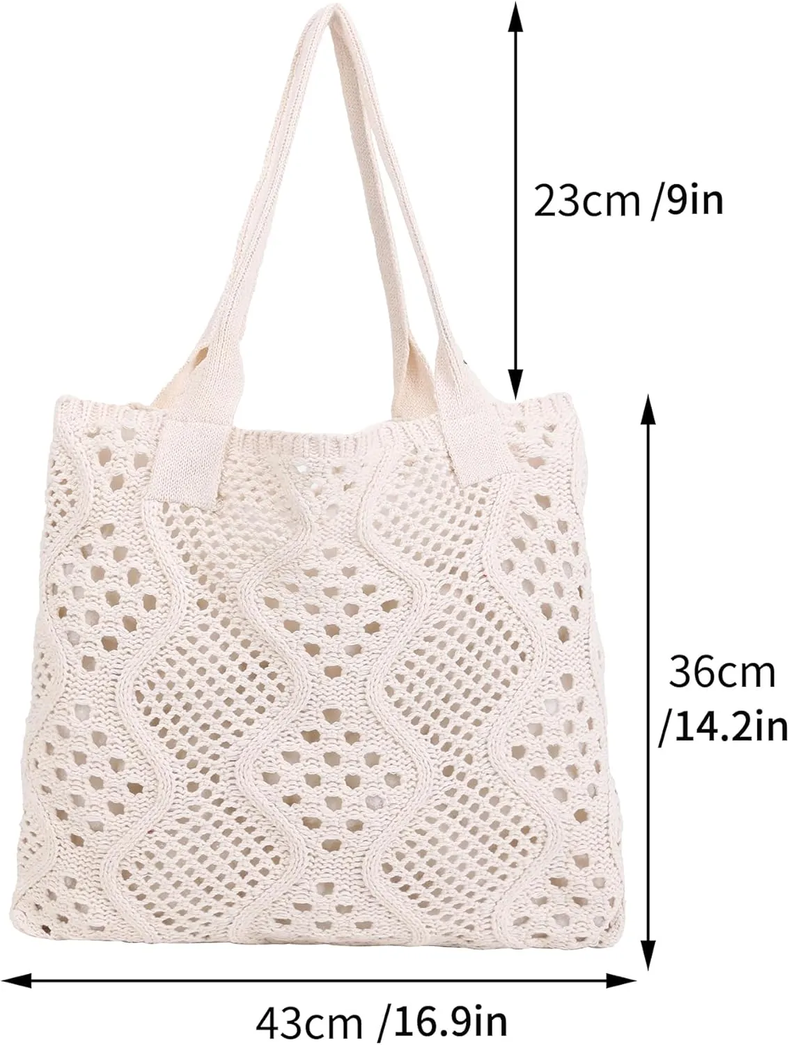 Crochet Bags for Women Summer Beach Tote Bag Large Capacity Shoulder Bag Aesthetic Hobo Bag Knit Bag Hippie Bag