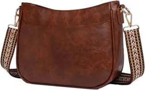 Crossbody Bags for Women Slouchy Hobo Bag Vintage Bags Shoulder Bag Purses for Women Square Bag with Wide Shoulder Strap