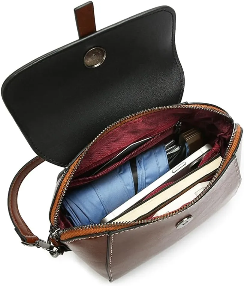 Crossbody Bags Women Genuine Leather 2025 Spring Trendy Shoulder Clutch Purse Satchel Tote Handbags Removeable Strap