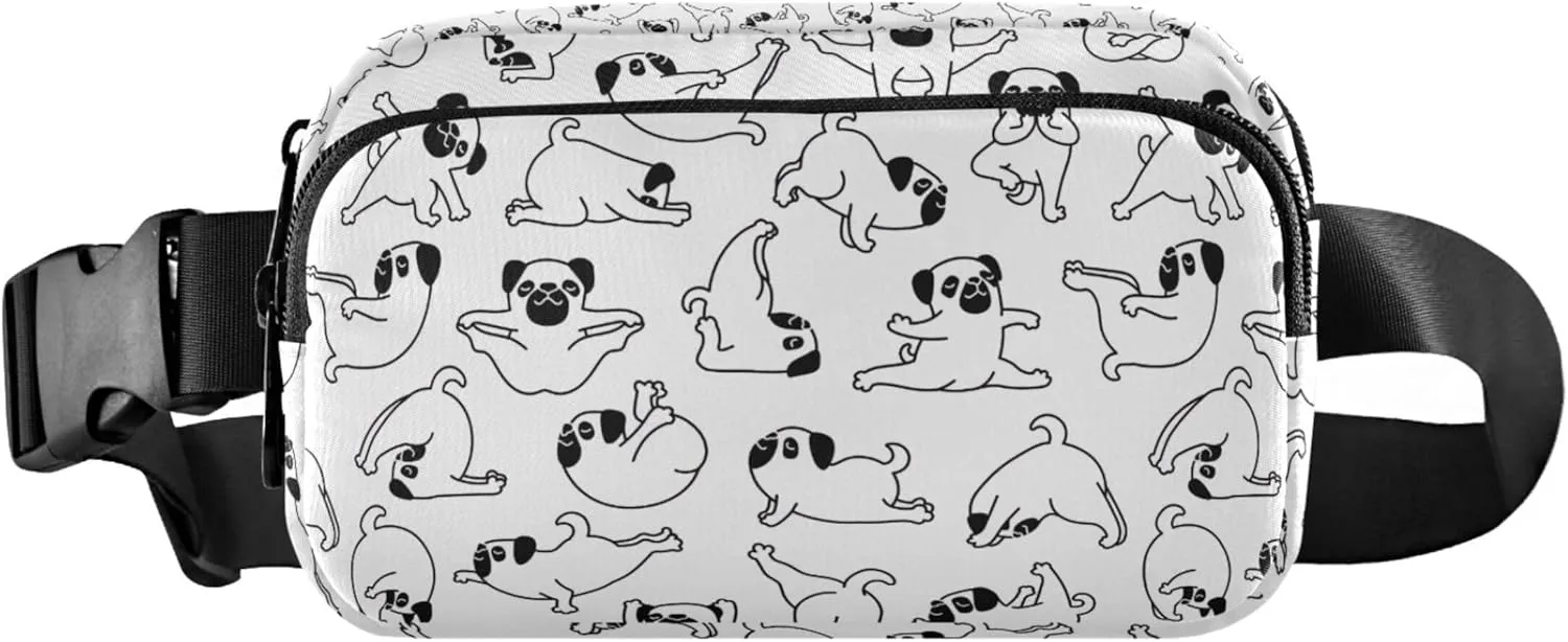 Customized Cartoon Puppy Dog Waterproof Fanny Packs for Women Hip Pack Belt Pouch Funny Travel Waist Pack for Men