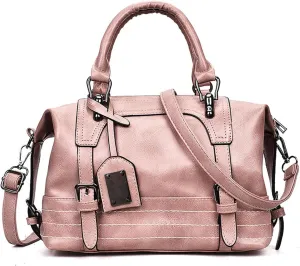 Cute and Unique Pink Shopping Shoulder Bags for Women, Lightweight Leather Handbag, Everyday Travel Hobo Bag