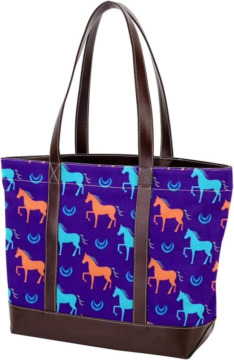 Cute Animals-1228 Tote Bags Durable Leather Canvas Purses and Handbags for Women Top Handle Shoulder Satchel Hobo Bags