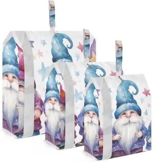 Cute Gnomes Packing Cubes Set of 3, Lightweight Travel Luggage Organizers Foldable Bags for Easy Packing and Organization