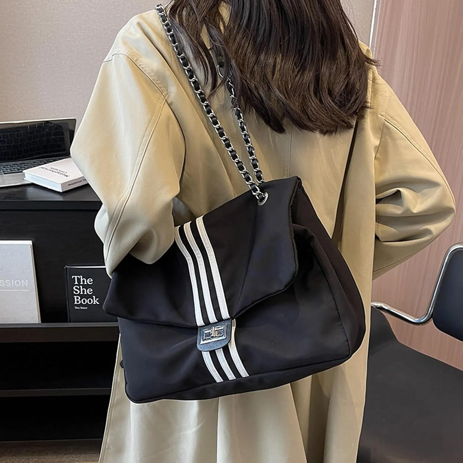 Denim Purse for Women Jean Purses Tote Bag for Womens Handbags Work Bags Jean Shoulder Bag Trendy Crossbody Bags
