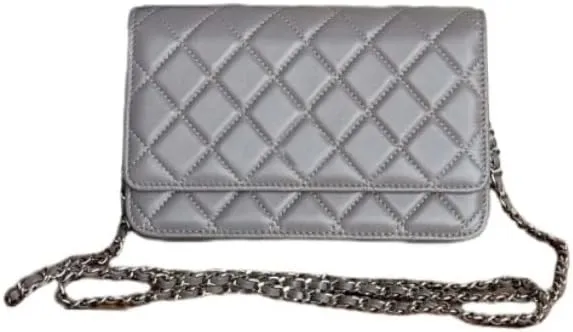 Designer Womens Chain Wallet - Classic Mini Sheepskin Coin Purse, Luxury Leather Clutch with Gift Box, for Daily Use & Gifts