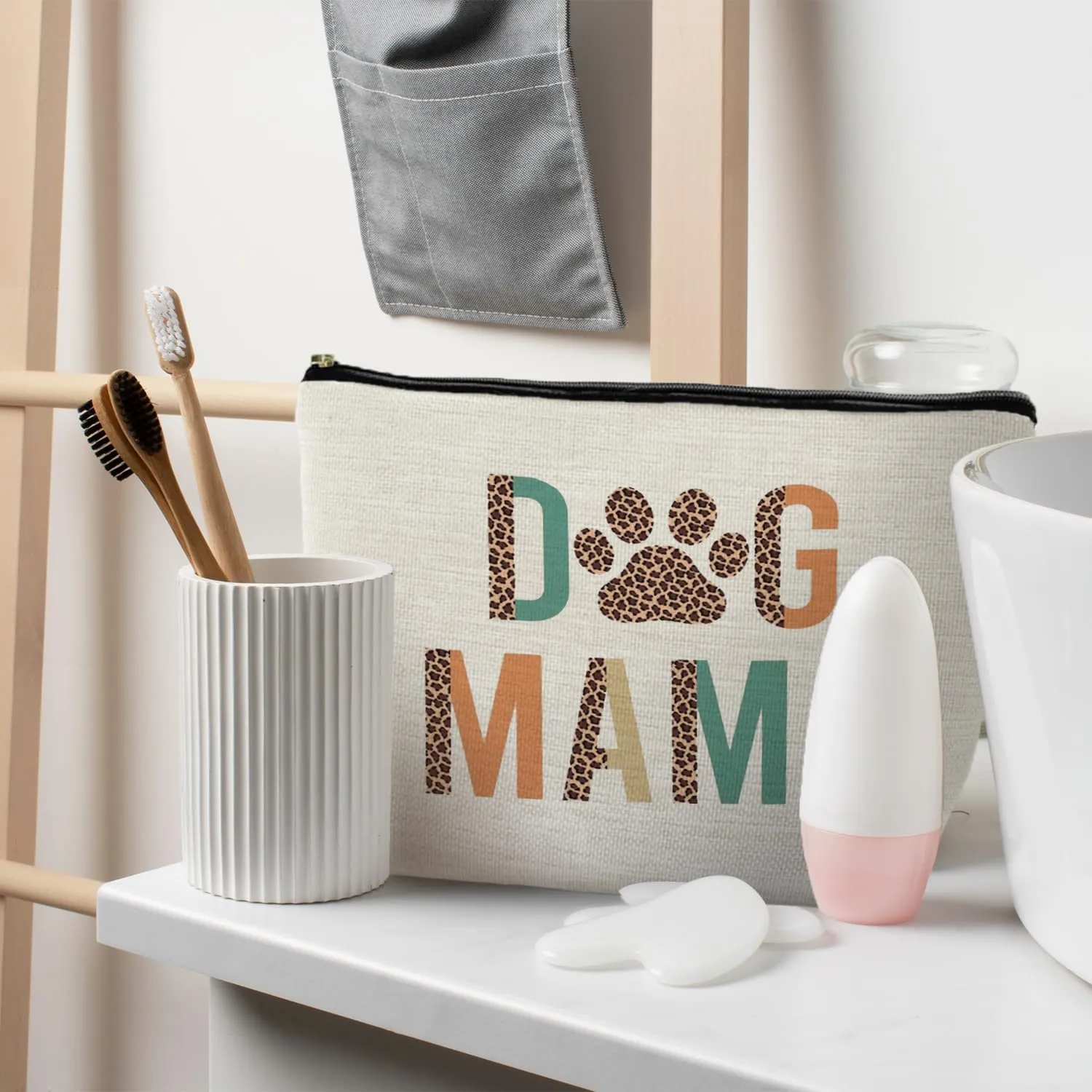 Dog Mama Gifts - Makeup Bag, Dog Mom & Lover Gifts for Women