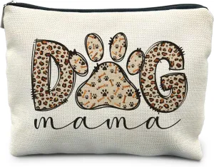 Dog Mom Gifts - Dog Paw Print Cosmetic Bag Toiletry Bag for Women & Dog Lovers
