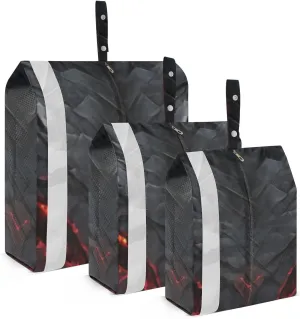 Dragon Eyes Packing Cubes Set of 3, Lightweight Travel Luggage Organizers Foldable Bags for Easy Packing and Organization