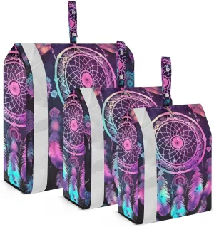 Dream Catcher Packing Cubes Set of 3, Lightweight Travel Luggage Organizers Foldable Bags for Easy Packing and Organization