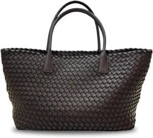Elegant Woven Leather Tote Large Capacity Shopper Bag, Perfect Travel Handbag & Stylish Purses Women Tote Bag