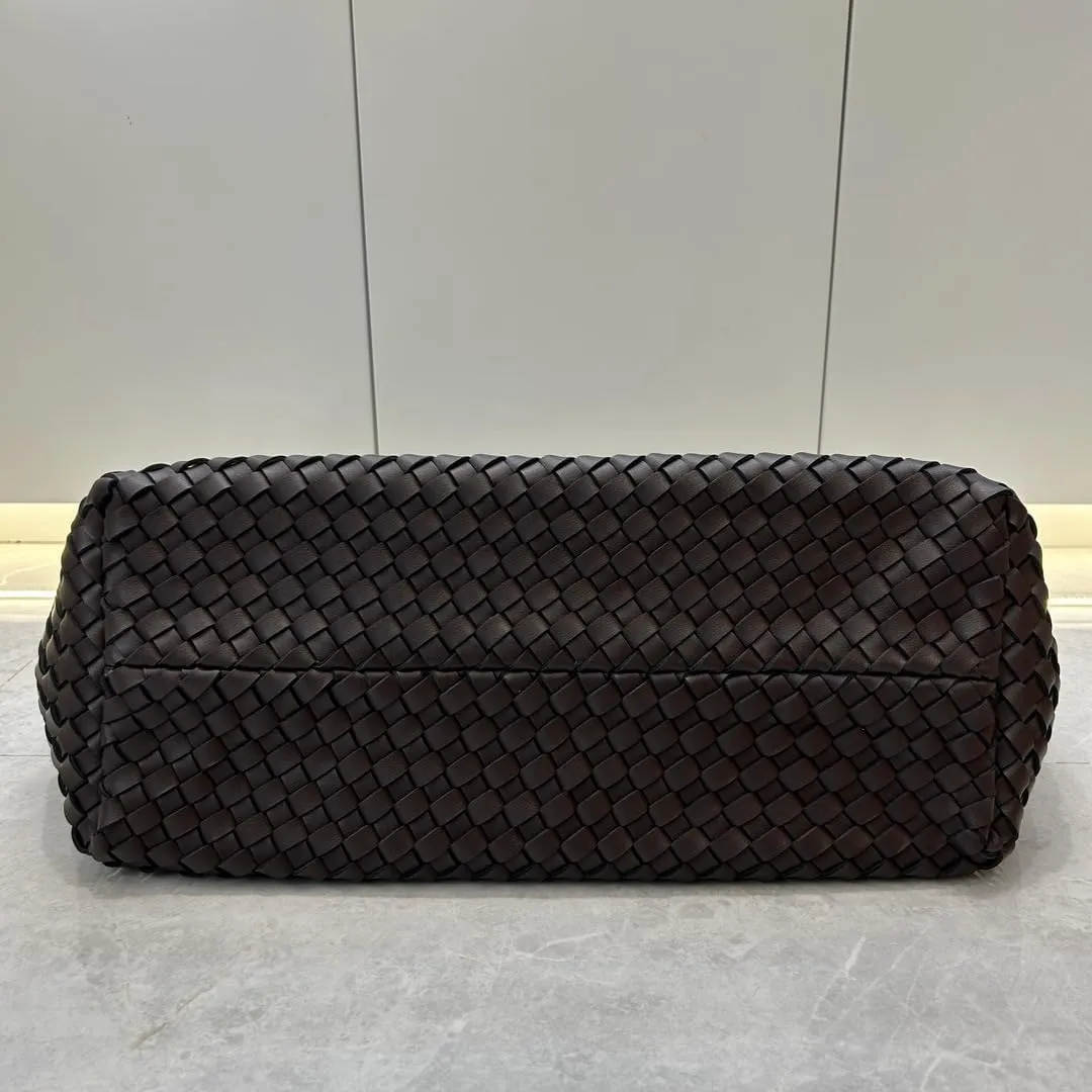 Elegant Woven Leather Tote Large Capacity Shopper Bag, Perfect Travel Handbag & Stylish Purses Women Tote Bag