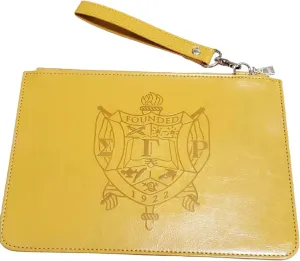 Essential Store Greek Sigma Gamma Rho SGR Vegan Leather Wristlet Clutch Cell Phone Wallet Purse Smartphone Wristlet Wallet Purses and Handbags for Women, Black