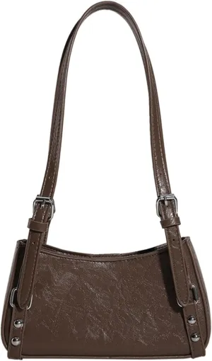 European American Retro Shoulder Crossbody Bag Commuter Versatile Small Square Bag Armpit Bags For Women