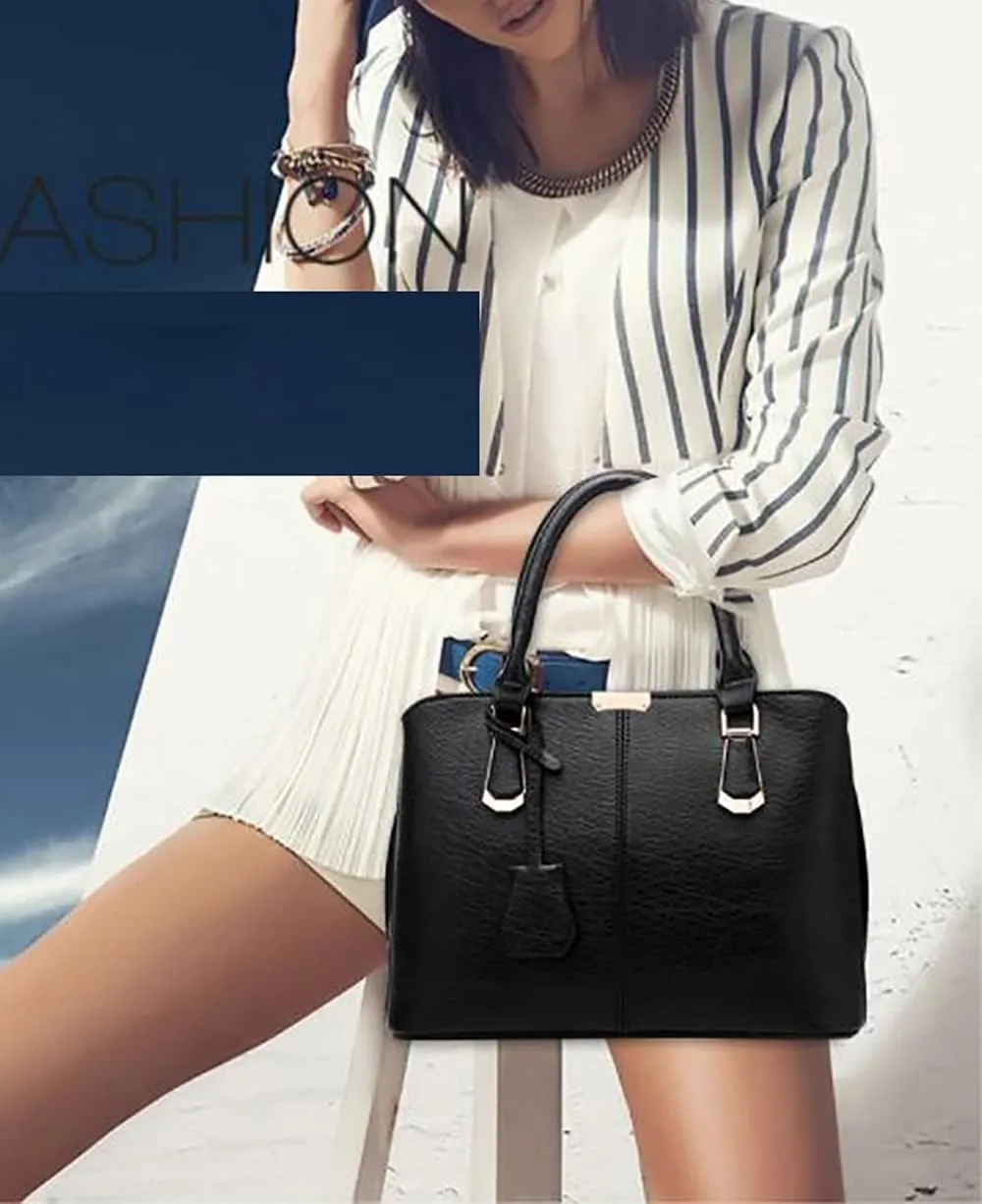 Fashion Tote Handbag Women Shoulder Bag Top Handle Bags PU Leather Classic Crossbody Bag