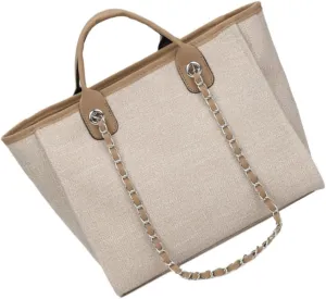 Fashion Women Handbag Large Capacity Tote Bag Lightweight Simple Shoulder Bag for Daily Use Versatile Khaki Pouch for Family and Office Ladies